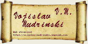 Vojislav Mudrinski vizit kartica